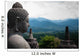 Stone Buddha Sideview Front Wall Decal