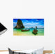 Long Tail Boats Beach Wall Decal