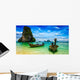 Long Tail Boats Beach Wall Decal