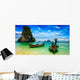 Long Tail Boats Beach Wall Decal