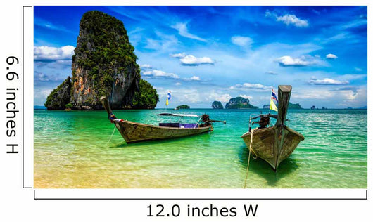 Long Tail Boats Beach Wall Decal