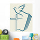 Dove Cross Open Bible Wall Decal