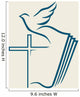 Dove Cross Open Bible Wall Decal