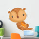 Otter and Fish Wall Decal