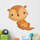 Otter and Fish Wall Decal