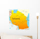 Color Map Tanzania Wall Decal