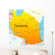 Color Map Tanzania Wall Decal