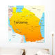 Color Map Tanzania Wall Decal