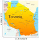 Color Map Tanzania Wall Decal