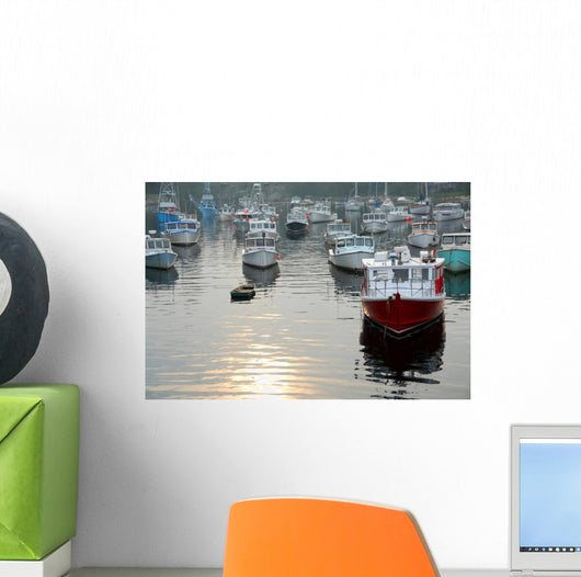 Fishing Boats Harbor Wall Decal