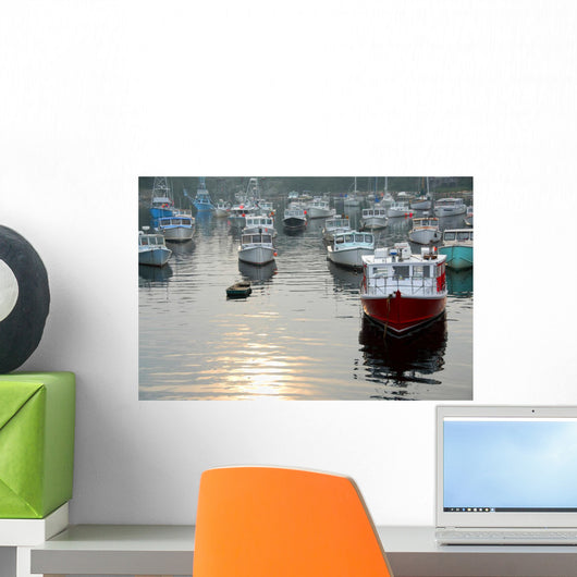 Fishing Boats Harbor Wall Decal