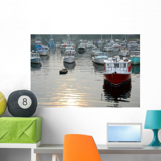 Fishing Boats Harbor Wall Decal
