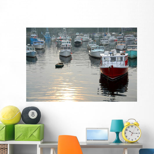 Fishing Boats Harbor Wall Decal