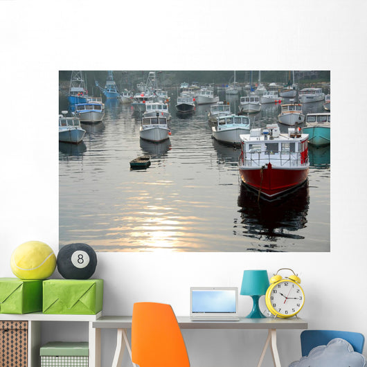 Fishing Boats Harbor Wall Decal