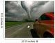 Car Rushes Road towards Wall Decal
