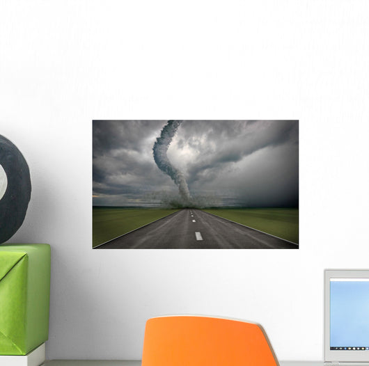 Large Tornado over Road Wall Decal