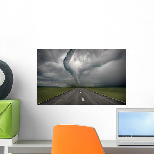 Large Tornado over Road Wall Decal