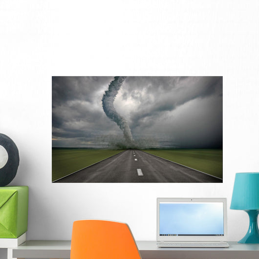 Large Tornado over Road Wall Decal