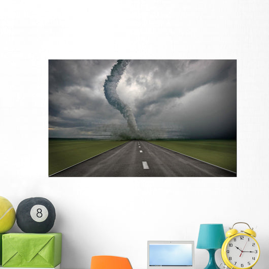 Large Tornado over Road Wall Decal