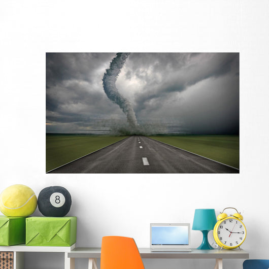 Large Tornado over Road Wall Decal