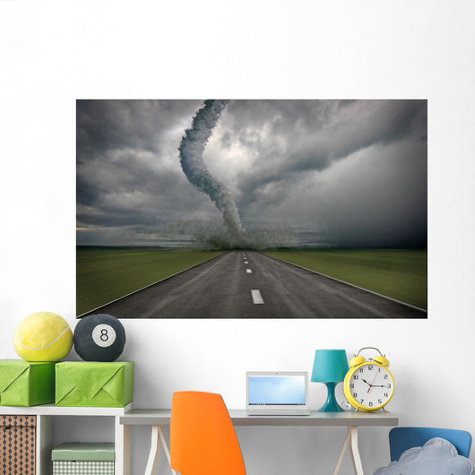 Large Tornado over Road Wall Decal