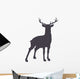 Silhouette Deer White Wall Decal