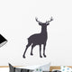 Silhouette Deer White Wall Decal