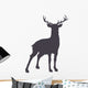Silhouette Deer White Wall Decal