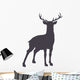 Silhouette Deer White Wall Decal