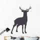 Silhouette Deer White Wall Decal