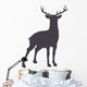 Silhouette Deer White Wall Decal