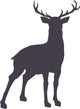Silhouette Deer White Wall Decal