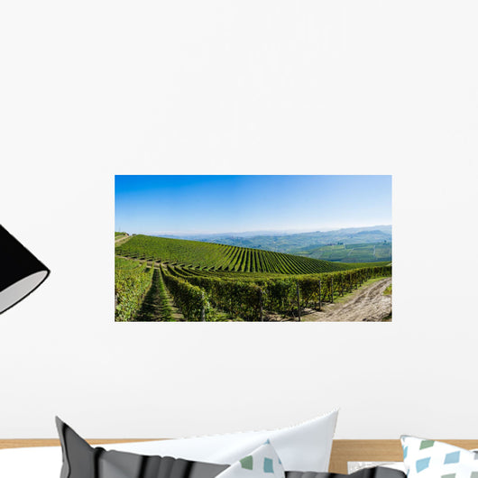 Panoramic Langhe Vineyards Wall Decal