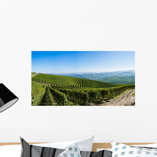 Panoramic Langhe Vineyards Wall Decal