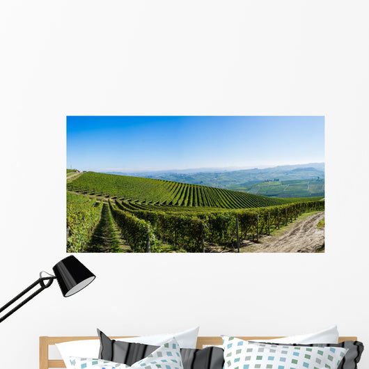 Panoramic Langhe Vineyards Wall Decal