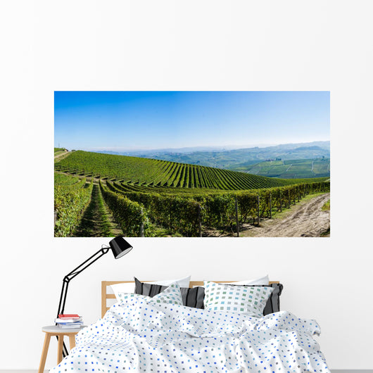 Panoramic Langhe Vineyards Wall Decal