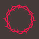 Crown Thorns Red Wall Decal