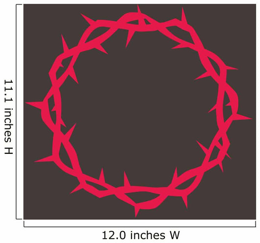 Crown Thorns Red Wall Decal