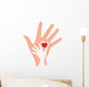 Hands and Heart Wall Decal