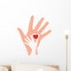 Hands and Heart Wall Decal