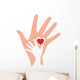 Hands and Heart Wall Decal