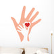 Hands and Heart Wall Decal