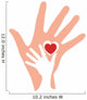 Hands and Heart Wall Decal