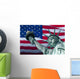 Flag Lady Liberty Wall Decal