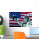 Flag Lady Liberty Wall Decal