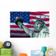 Flag Lady Liberty Wall Decal