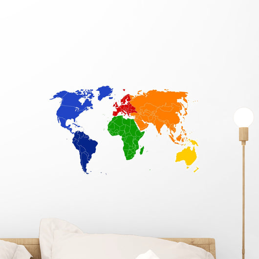 Weltkarte World Map Wall Decal