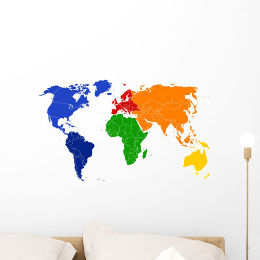 Weltkarte World Map Wall Decal