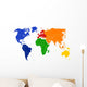 Weltkarte World Map Wall Decal