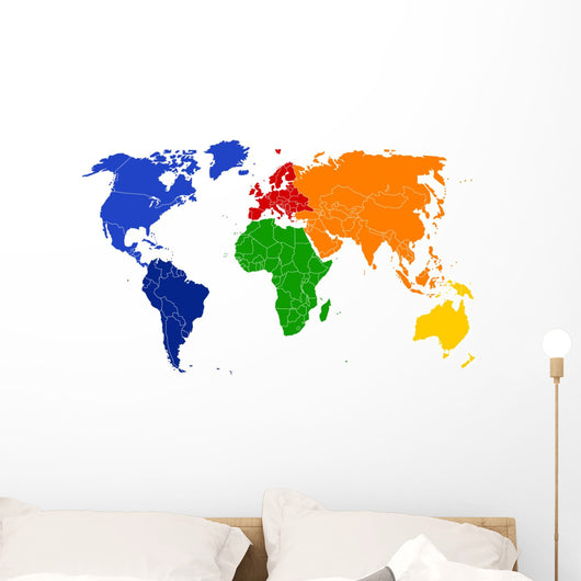 Weltkarte World Map Wall Decal
